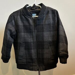 GAP Kids Charcoal Plaid Jacket